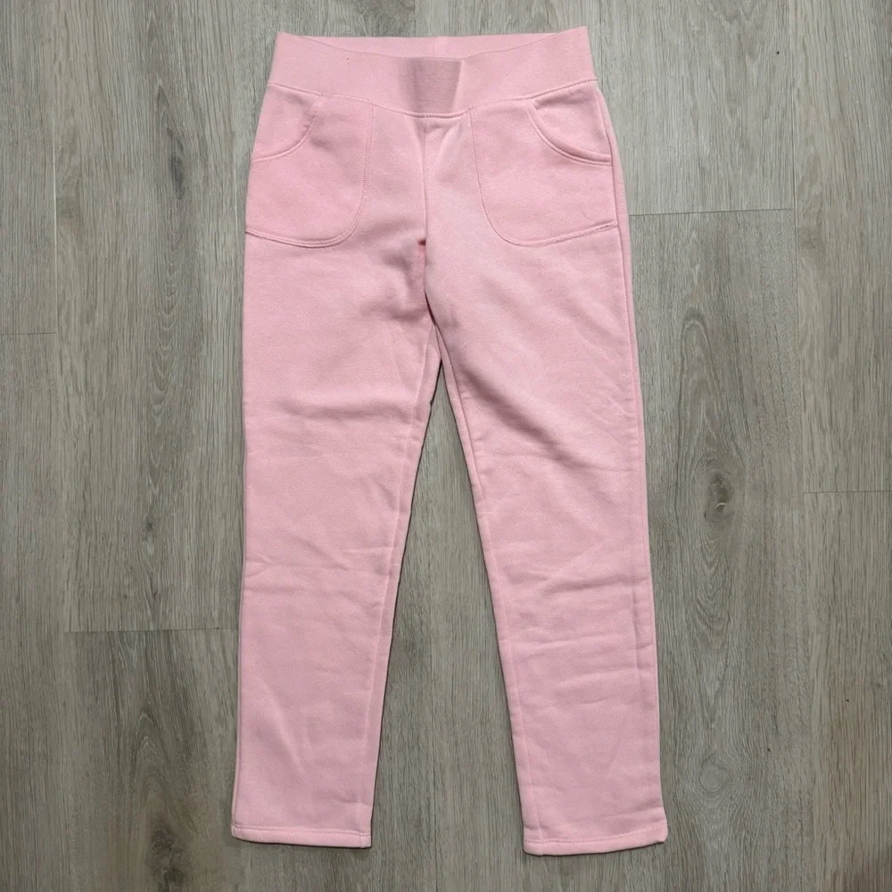 Kids Athletic Works Girls Pink Fleece Jogger Sweatpants M 7/8